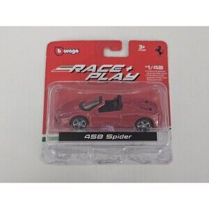 Bburago 2024 Race & Play Red 458 Ferrari Spider 1:43 Scale